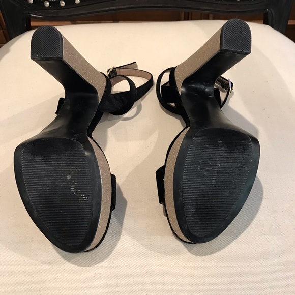 Betsy Johnson Mattie Black Velvet Platform Heels - Picture 5 of 5